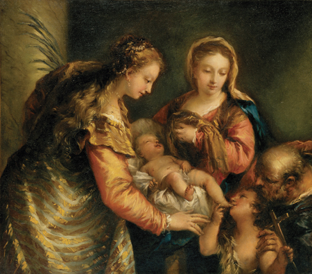 圣约翰浸信会和圣凯瑟琳的神圣家庭-Holy Family with St John the Baptist and St Catherine
